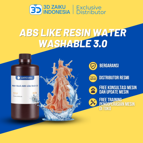 Anycubic Resin Water Washable ABS Like 3.0 Resin 1 KG High Strength Easy to Use for MSLA LCD 3D Printer